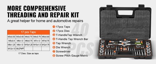 40pcs tap and die set - tap,