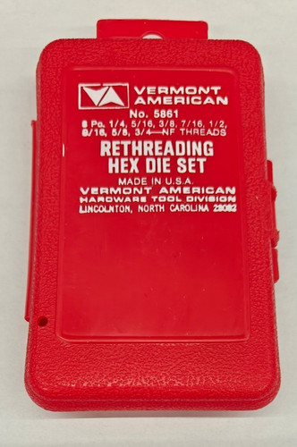Vermont american rethreading - vermont,