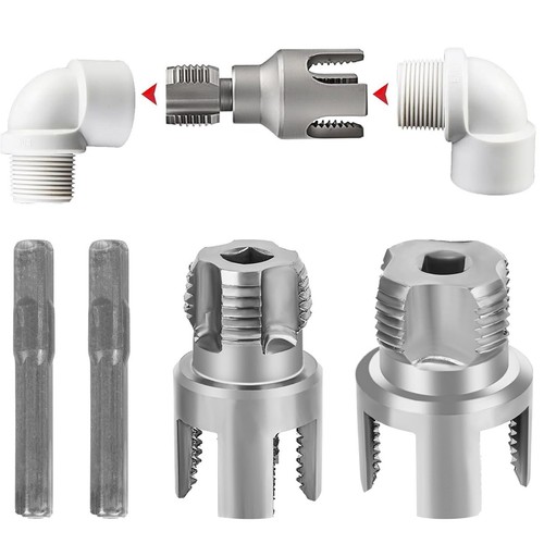 Pvc pipe threader kit with - pvc,