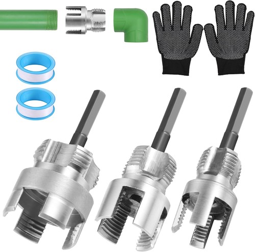 3pcs pvc pipe threader kit - 3pcs,